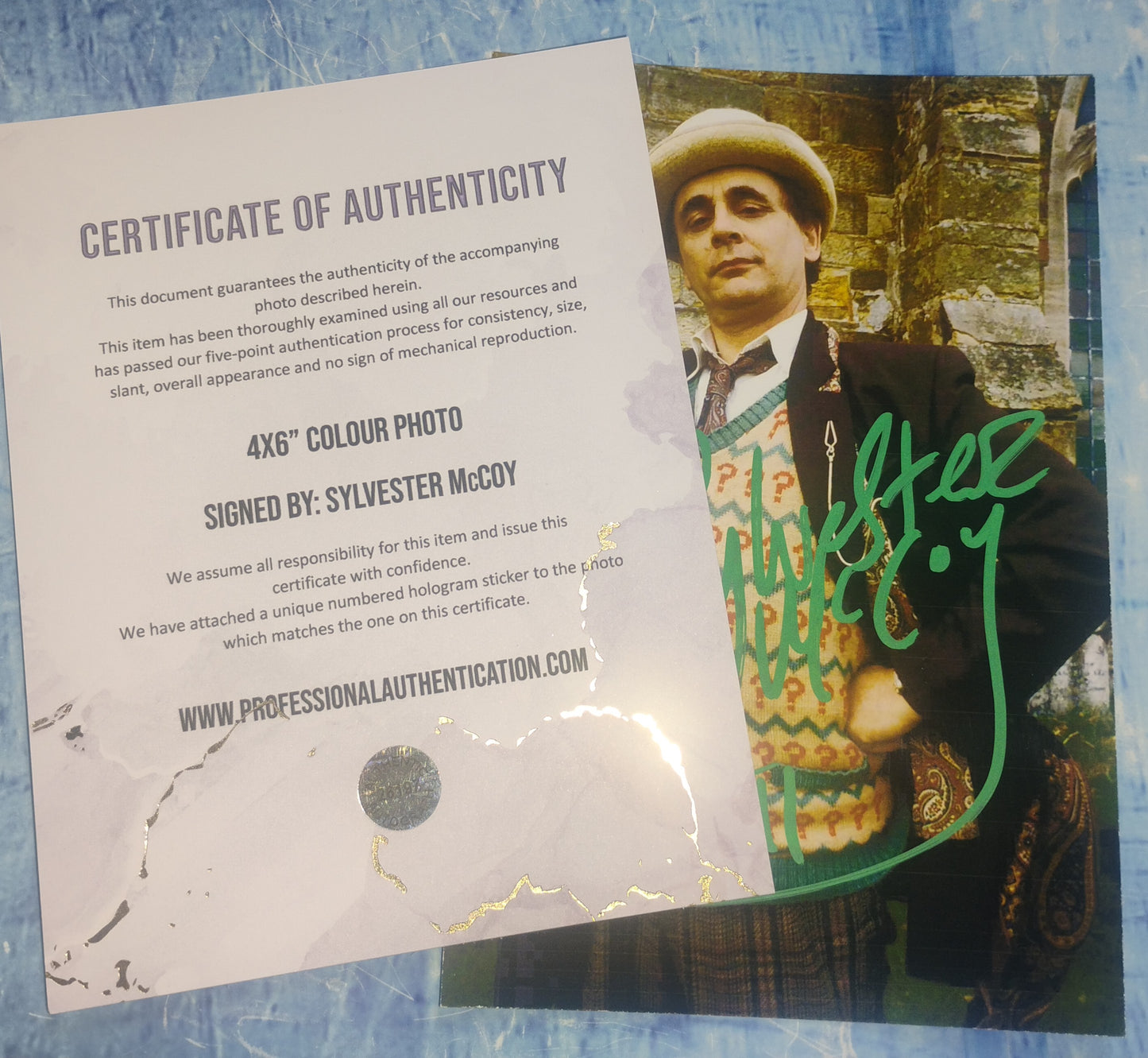 Sylvester McCoy Hand Signed Autograph Photo COA Doctor Who