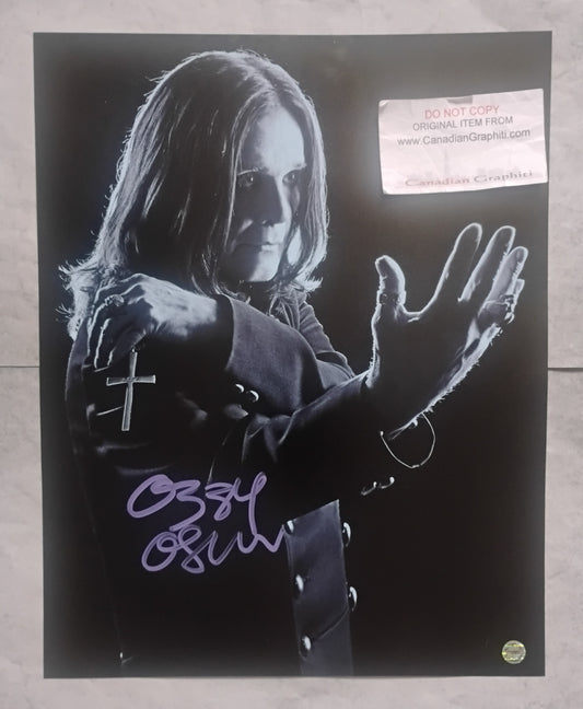 Ozzy Osbourne Hand Signed Autograph 11x14 Photo COA