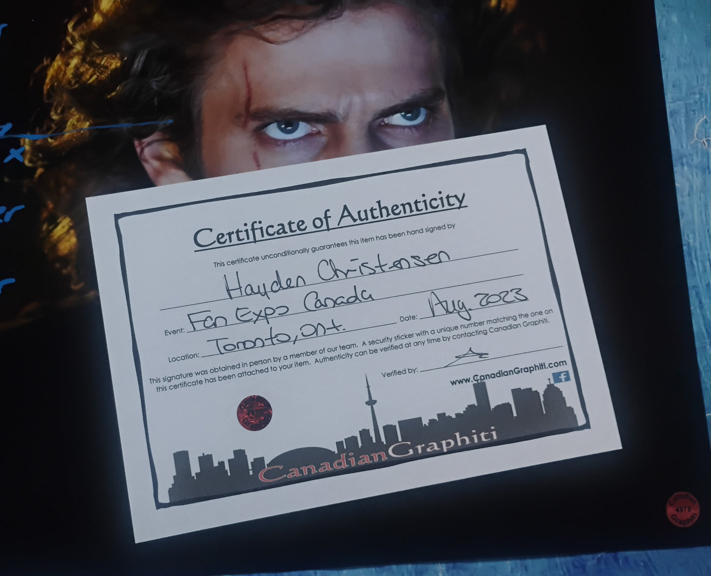 Hayden Christensen Hand Signed Autograph 11x14 Photo COA Star Wars