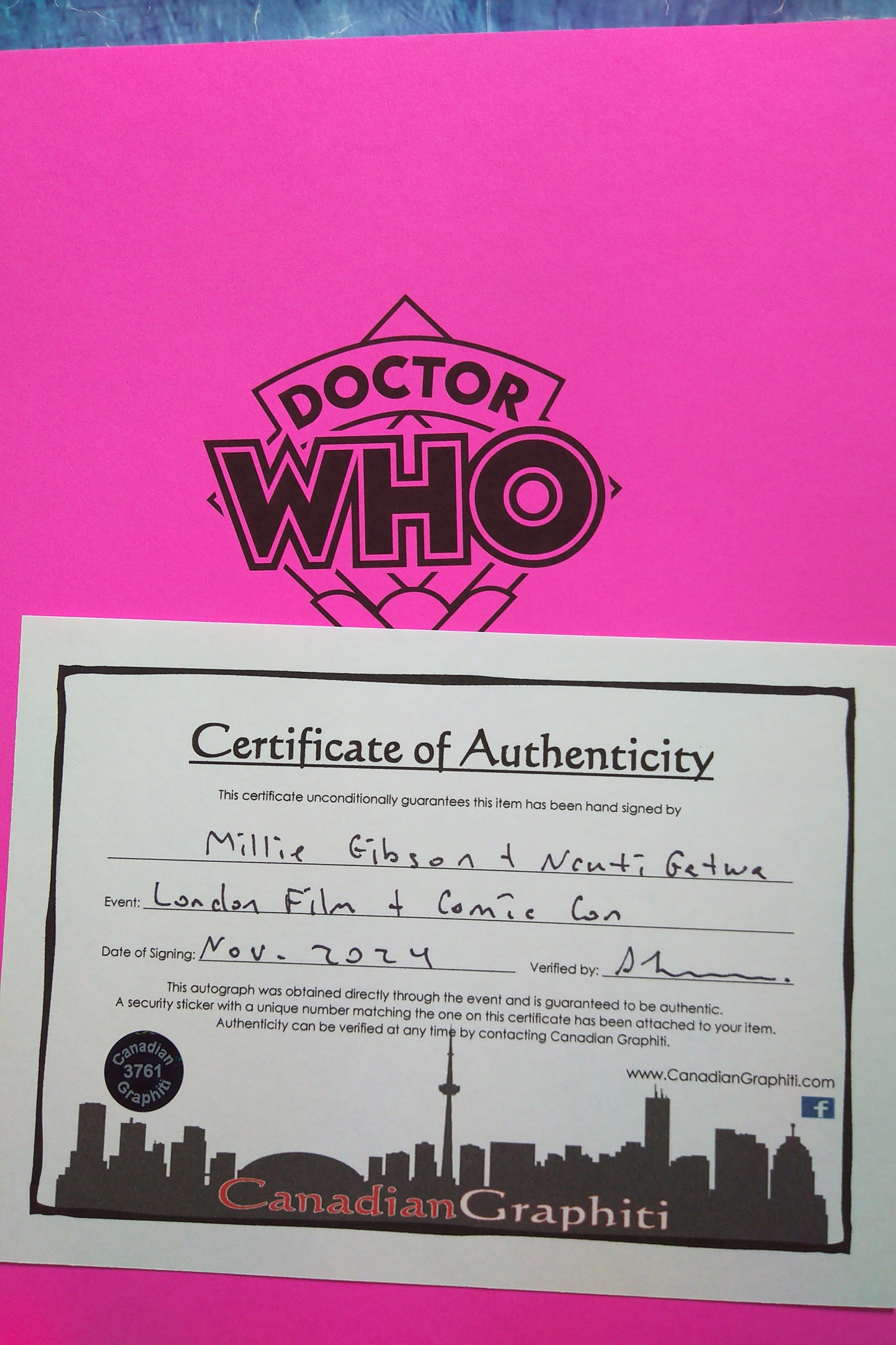 Millie Gibson & Ncuti Gatwa Hand Signed Autograph Doctor Who Script COA