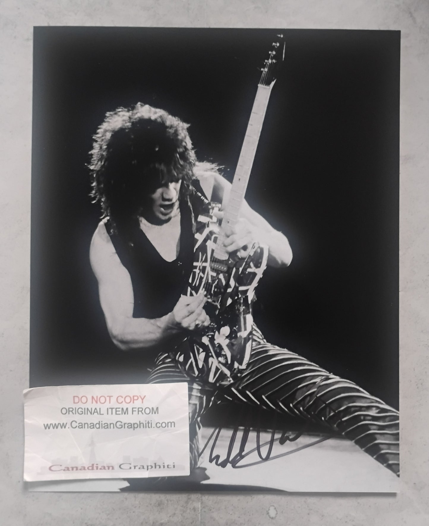 Eddie Van Halen Hand Signed Autograph 8x10 Photo COA