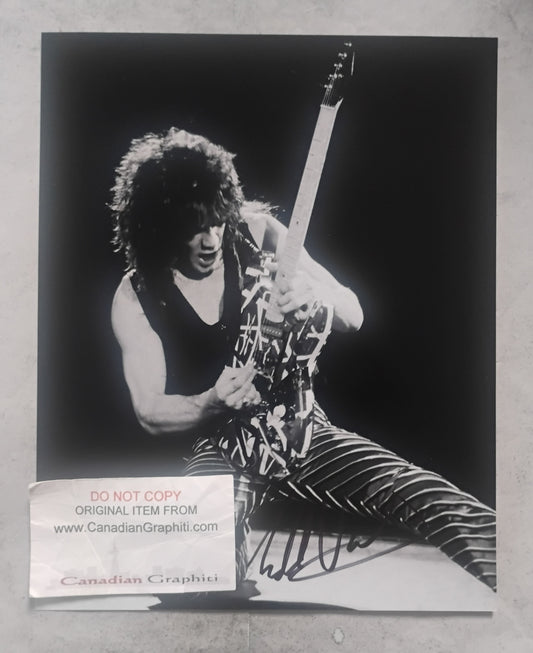 Eddie Van Halen Hand Signed Autograph 8x10 Photo COA