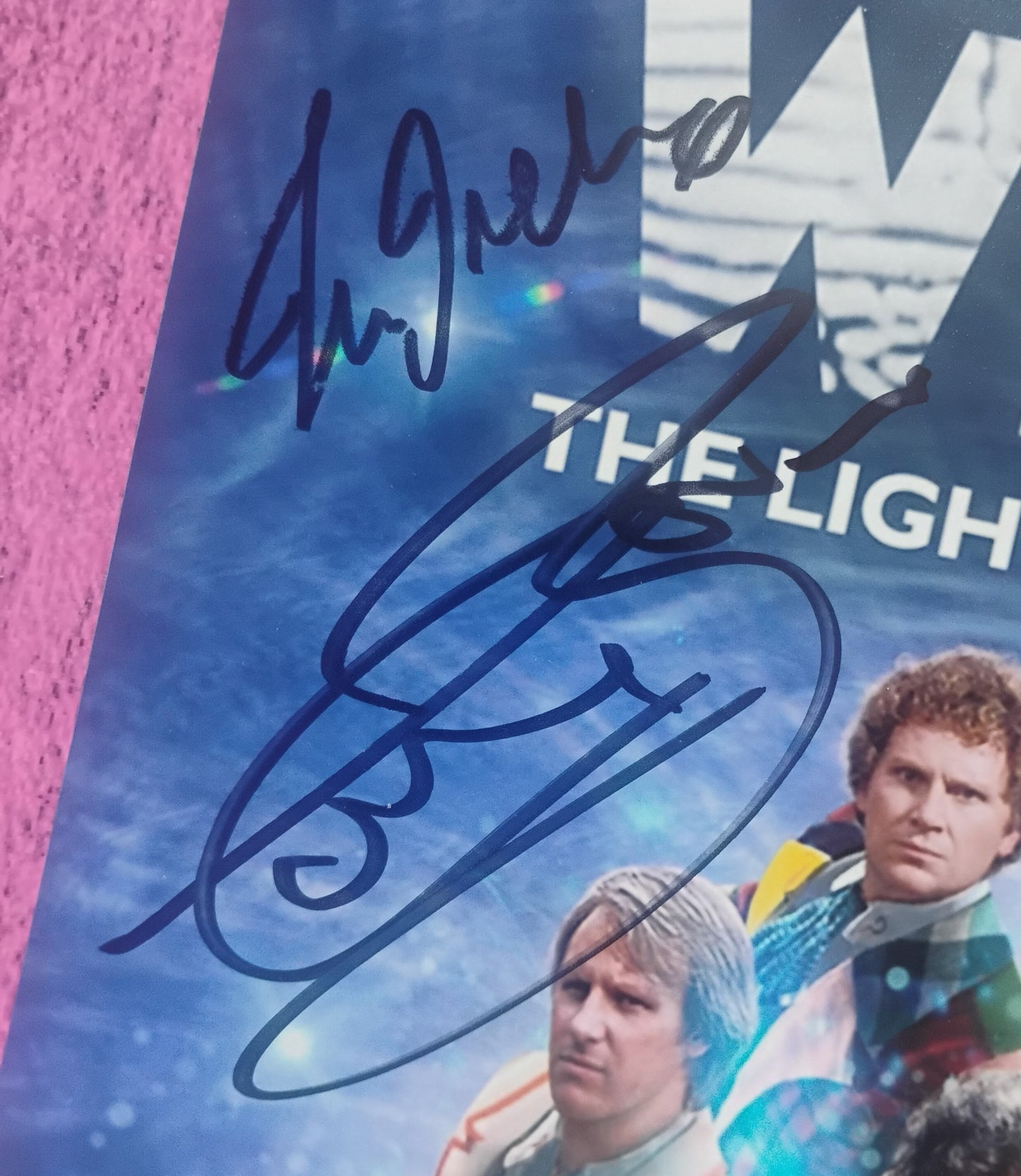 Doctor Who 5x Cast Hand Signed Autograph Photo JSA COA Tom Baker, Colin Baker, Sylvester McCoy, Geoffrey Beevers & Tim Treloar