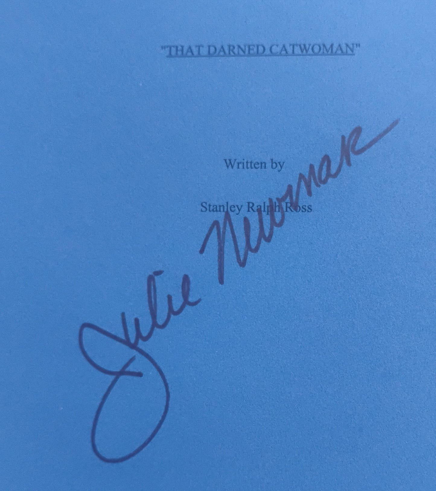 Julie Newmar Hand Signed Autograph Batman Script COA