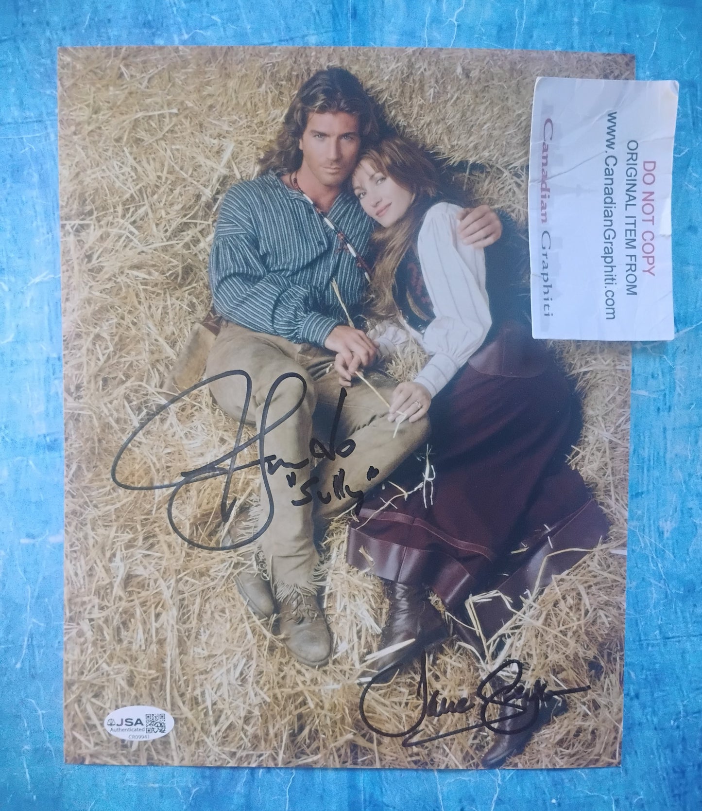Jane Seymour & Joe Lando Hand Signed Autograph 8x10 Photo JSA COA Dr. Quinn Medicine Woman