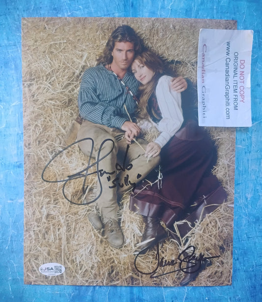 Jane Seymour & Joe Lando Hand Signed Autograph 8x10 Photo JSA COA Dr. Quinn Medicine Woman