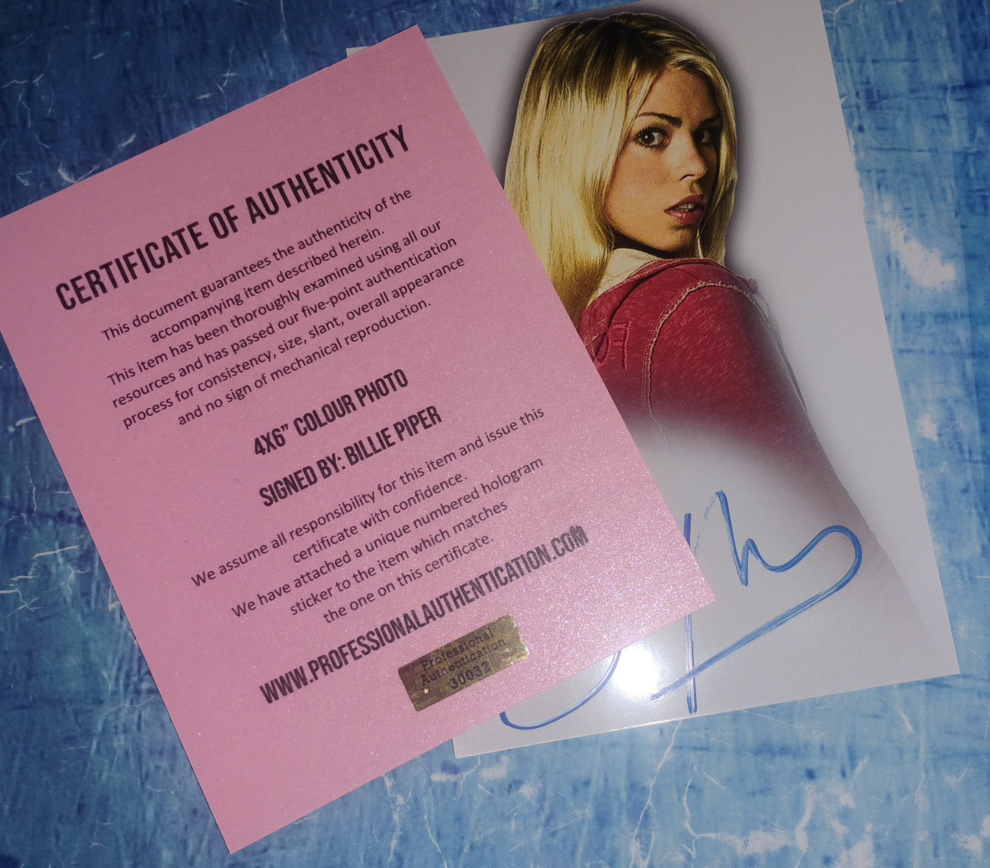 Billie Piper Hand Signed Autograph Photo COA Doctor Who