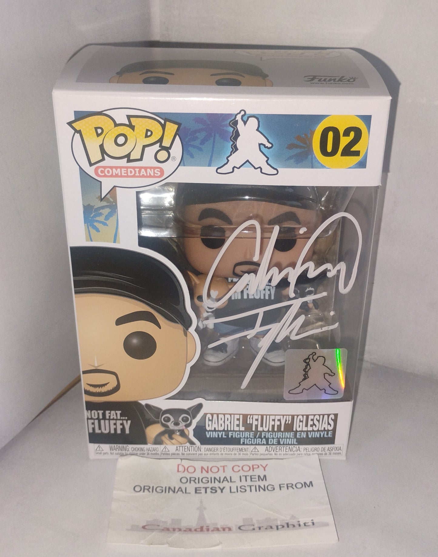 Gabriel Iglesias Fluffy Hand Signed Autograph Funko Pop JSA COA