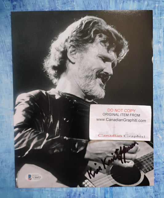 Kris Kristofferson Hand Signed Autograph 8x10 Photo BAS COA