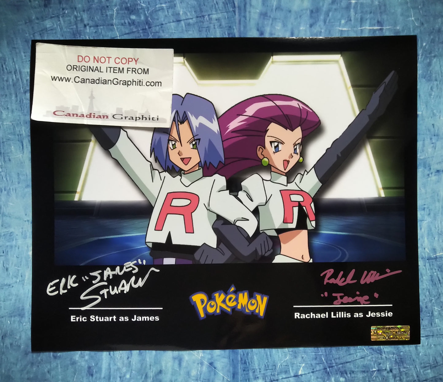 Rachael Lillis & Eric Stuart Hand Signed Autograph 8x10 Photo COA Pokemon