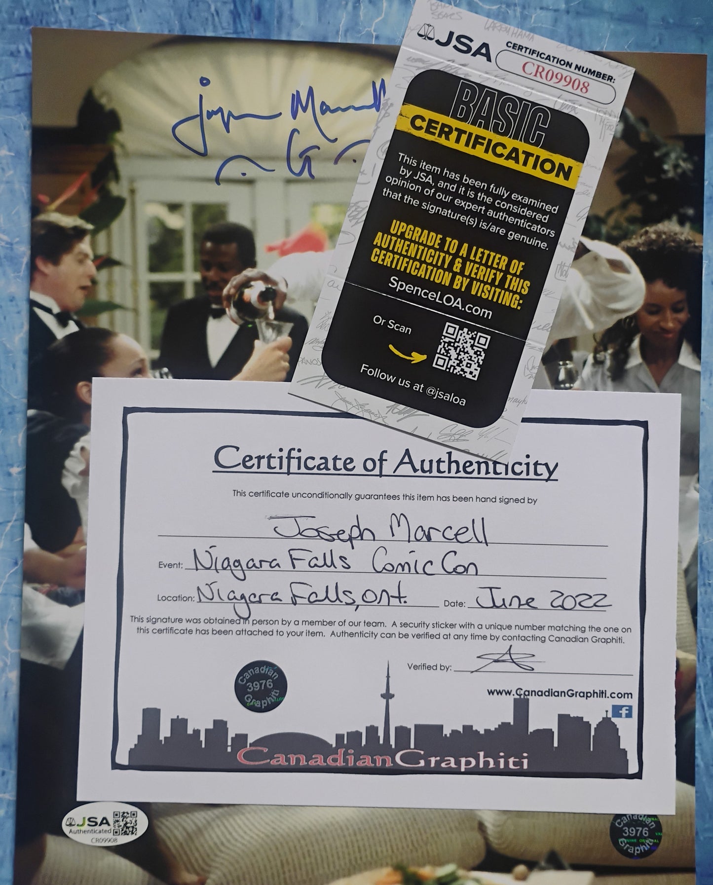 Joseph Marcell Hand Signed Autograph 8x10 Photo JSA COA Fresh Prince Of Bel Air