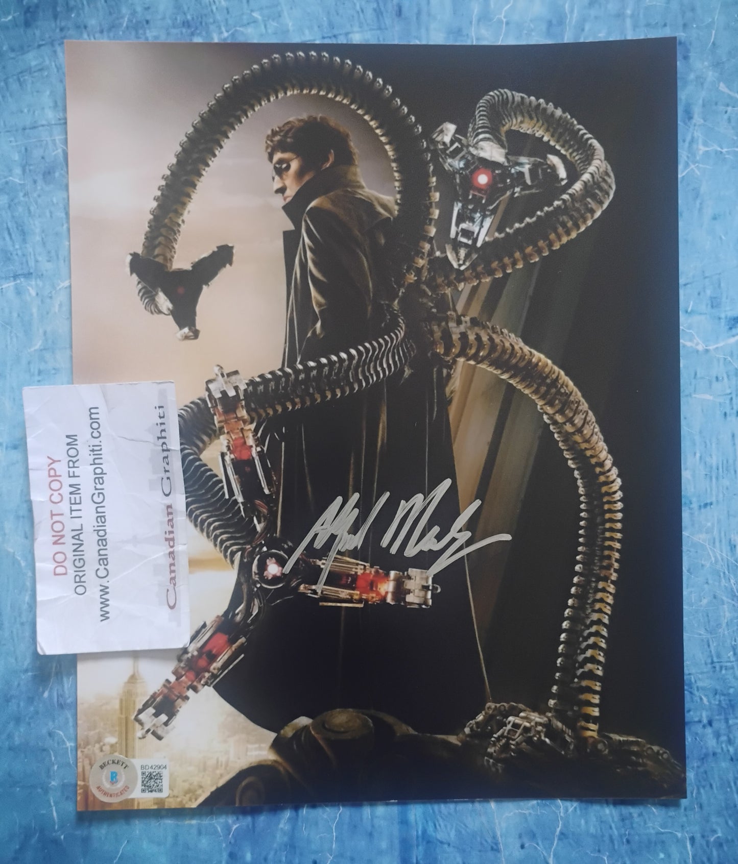 Alfred Molina Hand Signed Autograph 8x10 Photo BAS COA Spiderman