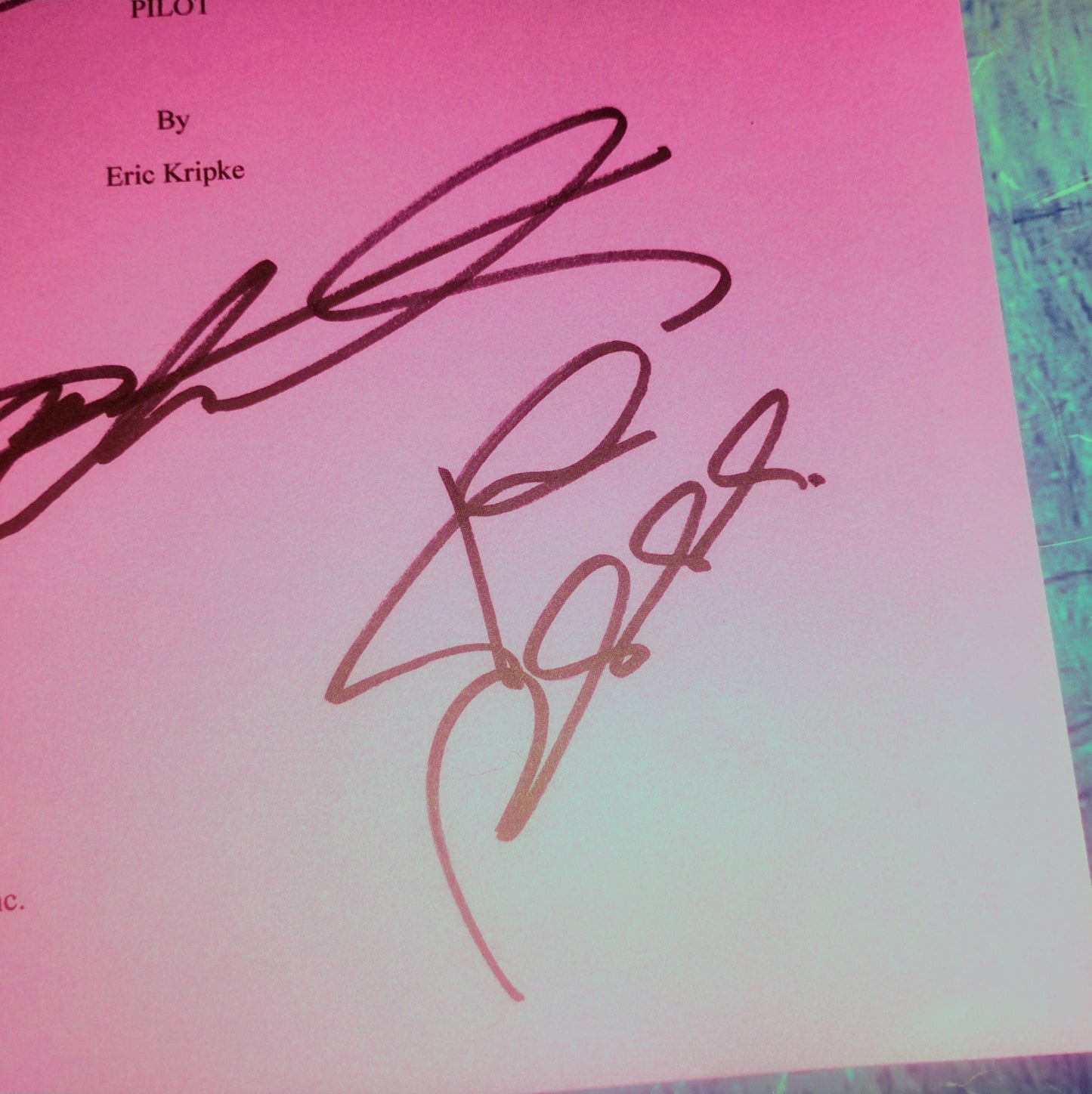 Supernatural 4x Cast Hand Signed Autograph Script COA Jensen Ackles, Jared Padalecki