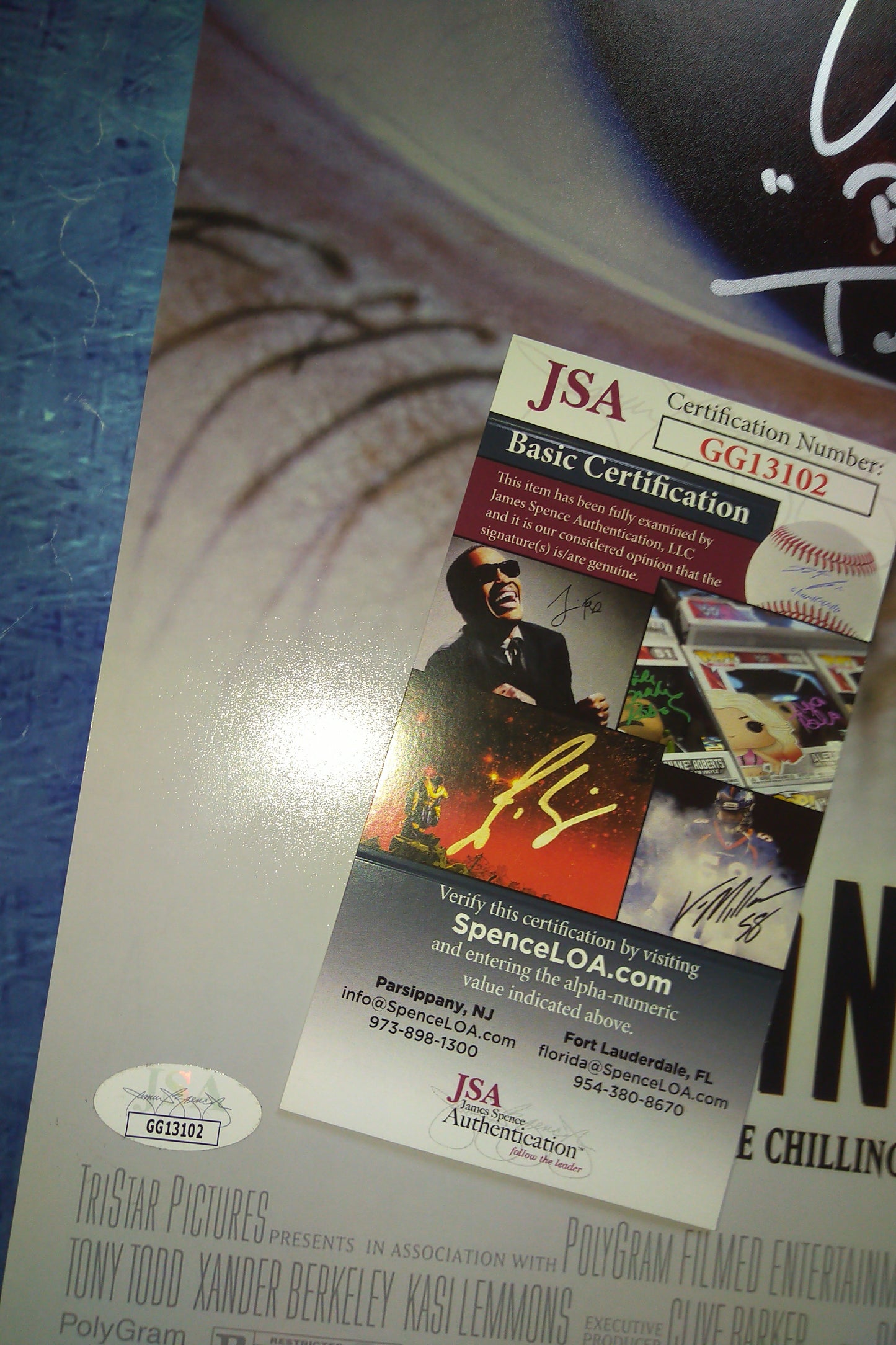 Tony Todd & Clive Barker Hand Signed Autograph 12x18 Photo JSA COA Candyman