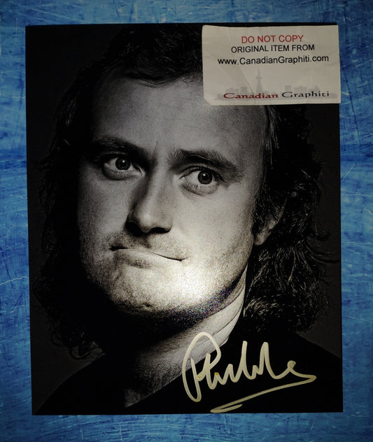 Phil Collins Hand Signed Autograph 8x10 Photo COA