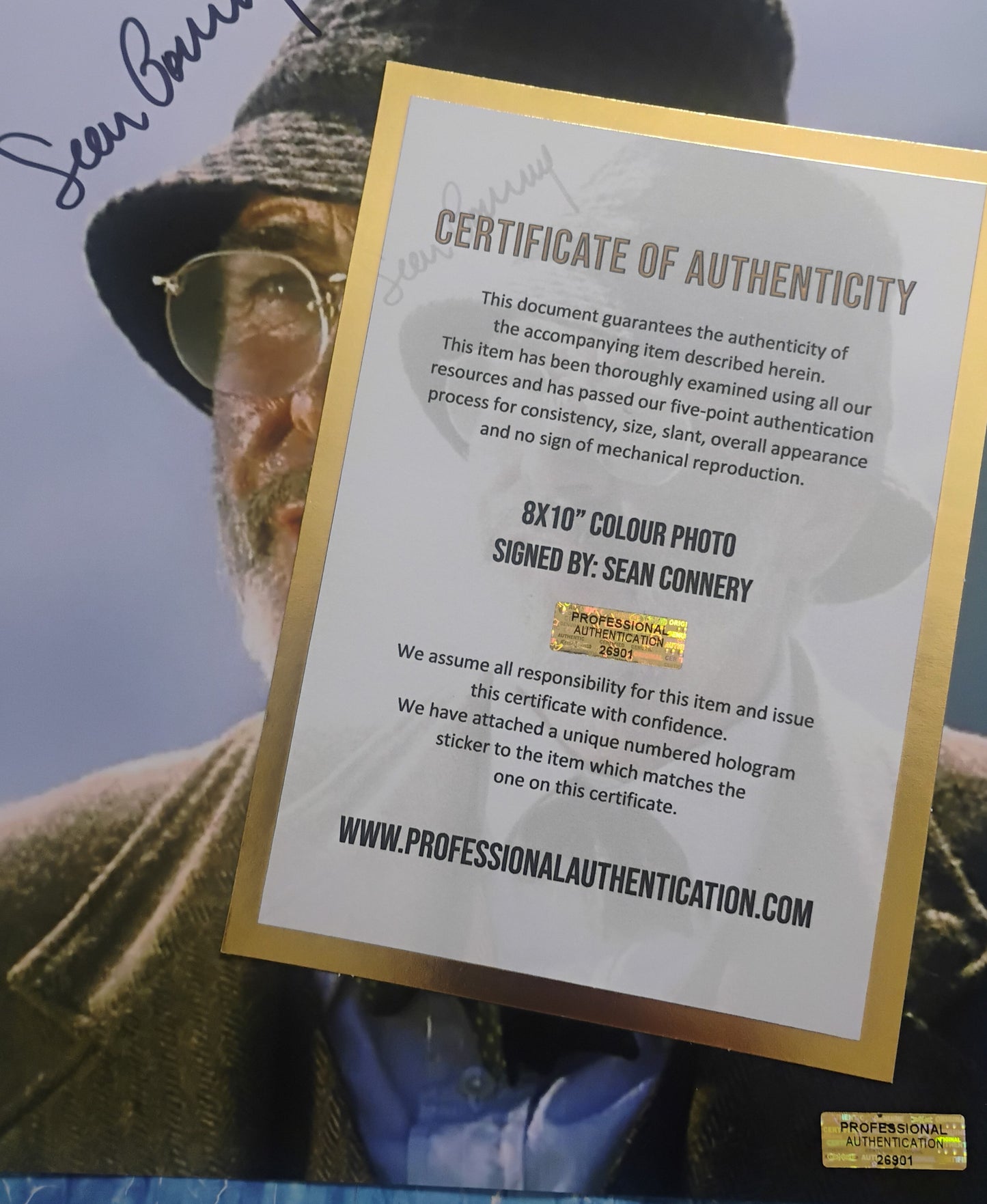 Sean Connery Hand Signed Autograph 8x10 Photo COA Indiana Jones