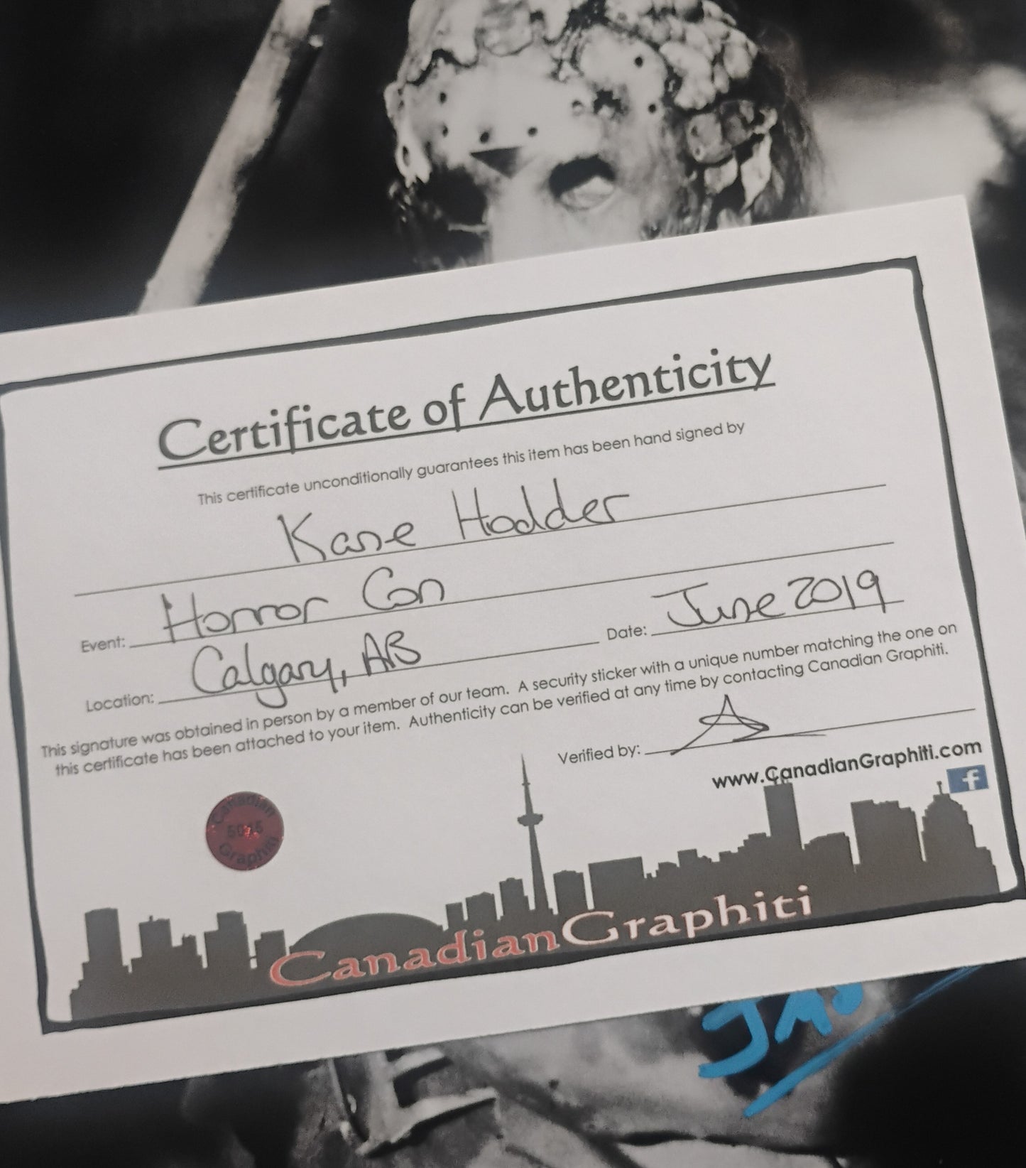 Kane Hodder Hand Signed Autograph 8x10 Photo COA Friday The 13th