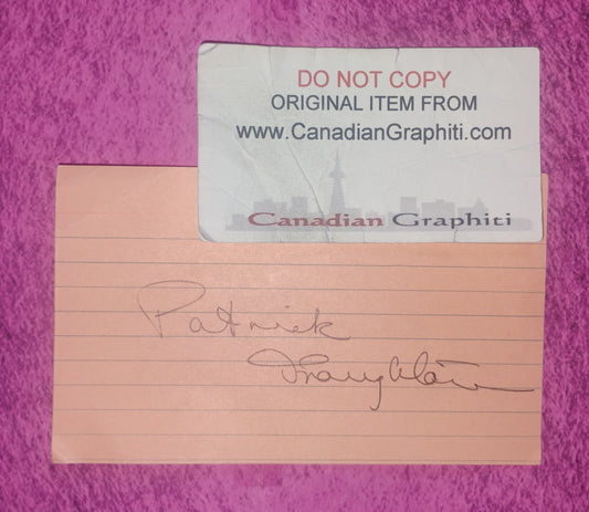 Patrick Troughton Hand Signed Autograph Index Card COA Doctor Who