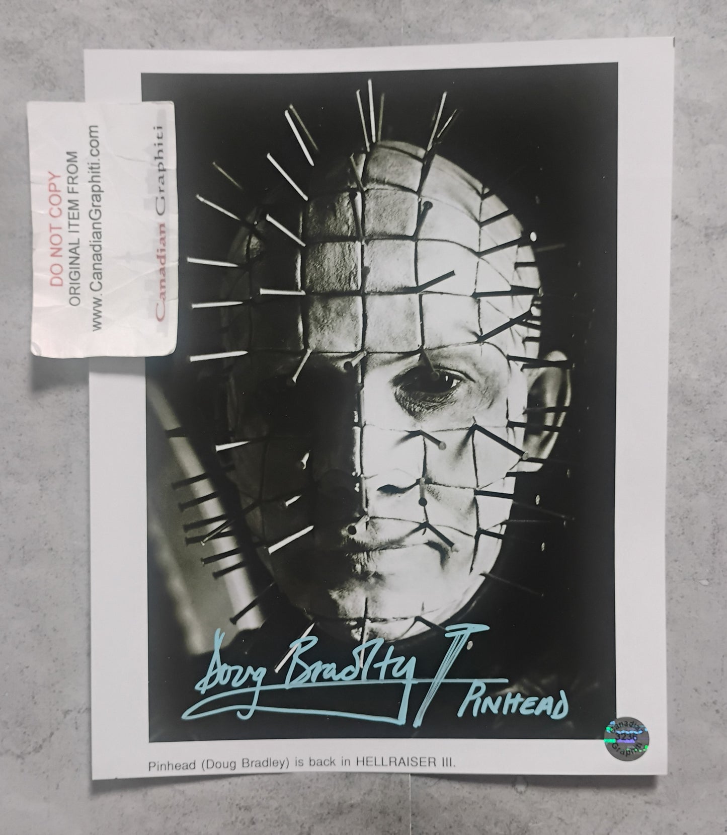 Doug Bradley Hand Signed Autograph 8x10 Photo COA Hellraiser