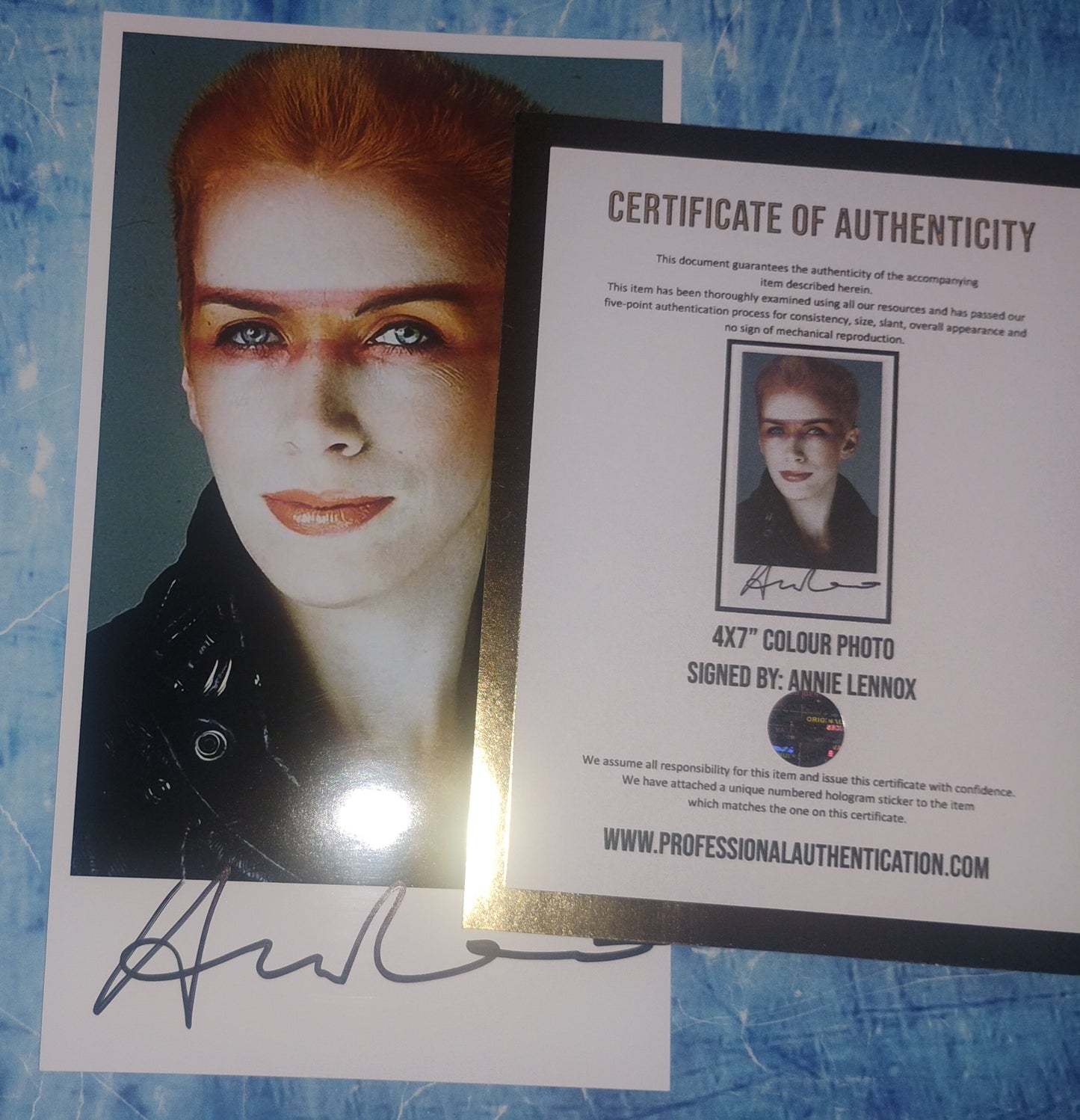 Annie Lennox Hand Signed Autograph Photo COA Eurythmics