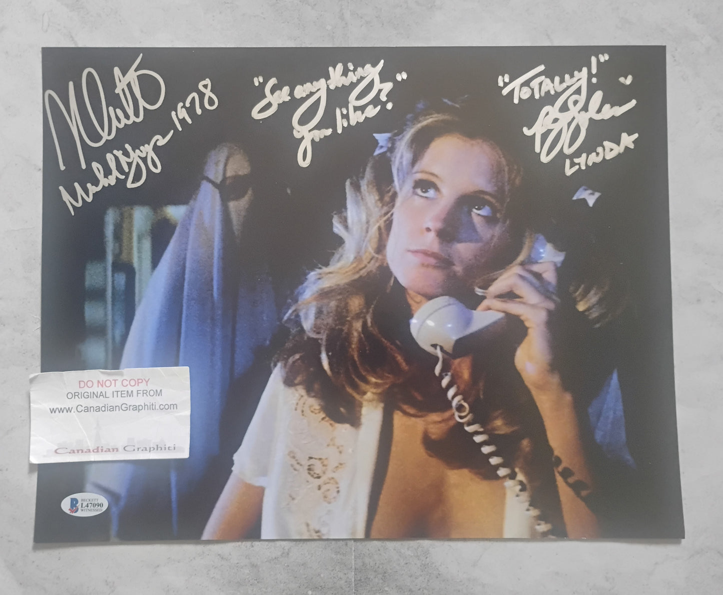 Nick Castle & PJ Soles Hand Signed Autograph 11x14 Photo BAS COA Halloween