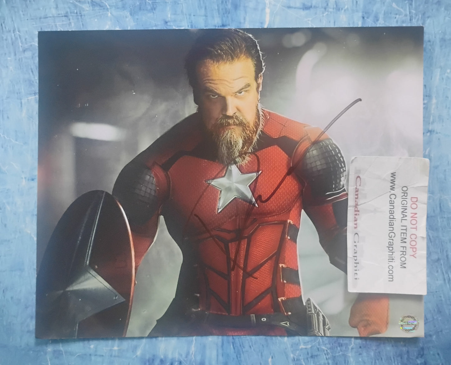 David Harbour Hand Signed Autograph 8x10 Photo COA Red Guardian