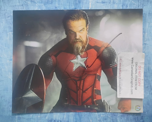 David Harbour Hand Signed Autograph 8x10 Photo COA Red Guardian