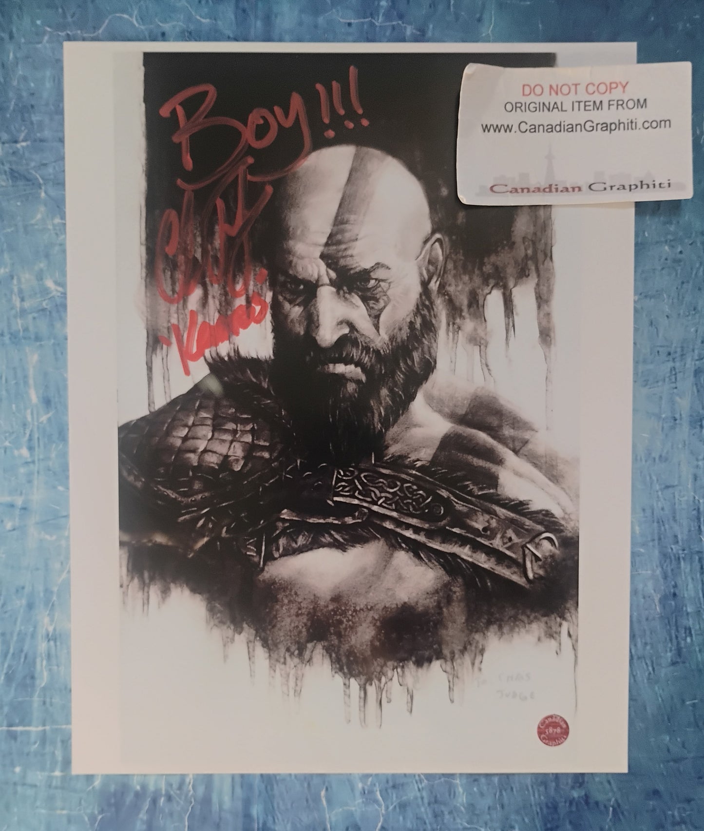 Christopher Judge Hand Signed Autograph Photo OPix COA God Of War Kratos