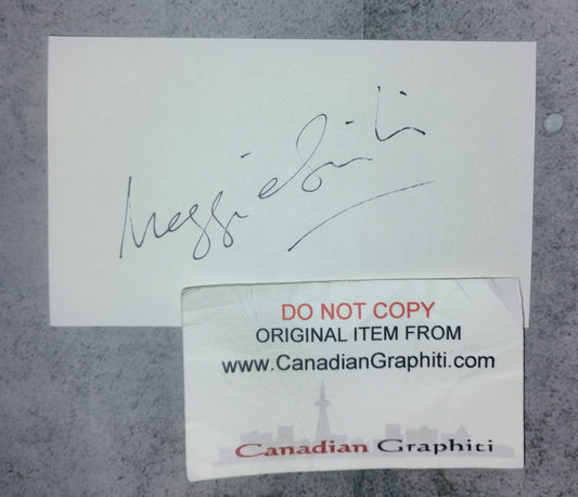 Maggie Smith Hand Signed Autograph Index Card COA