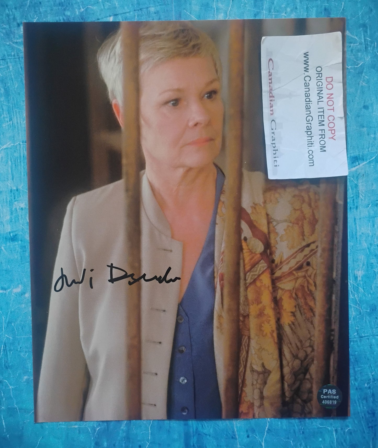 Judi Dench Hand Signed Autograph 8x10 Photo COA James Bond