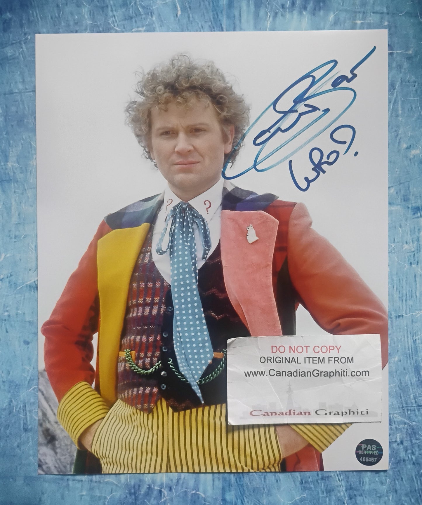 Colin Baker Hand Signed Autograph 8x10 Photo COA Doctor Who