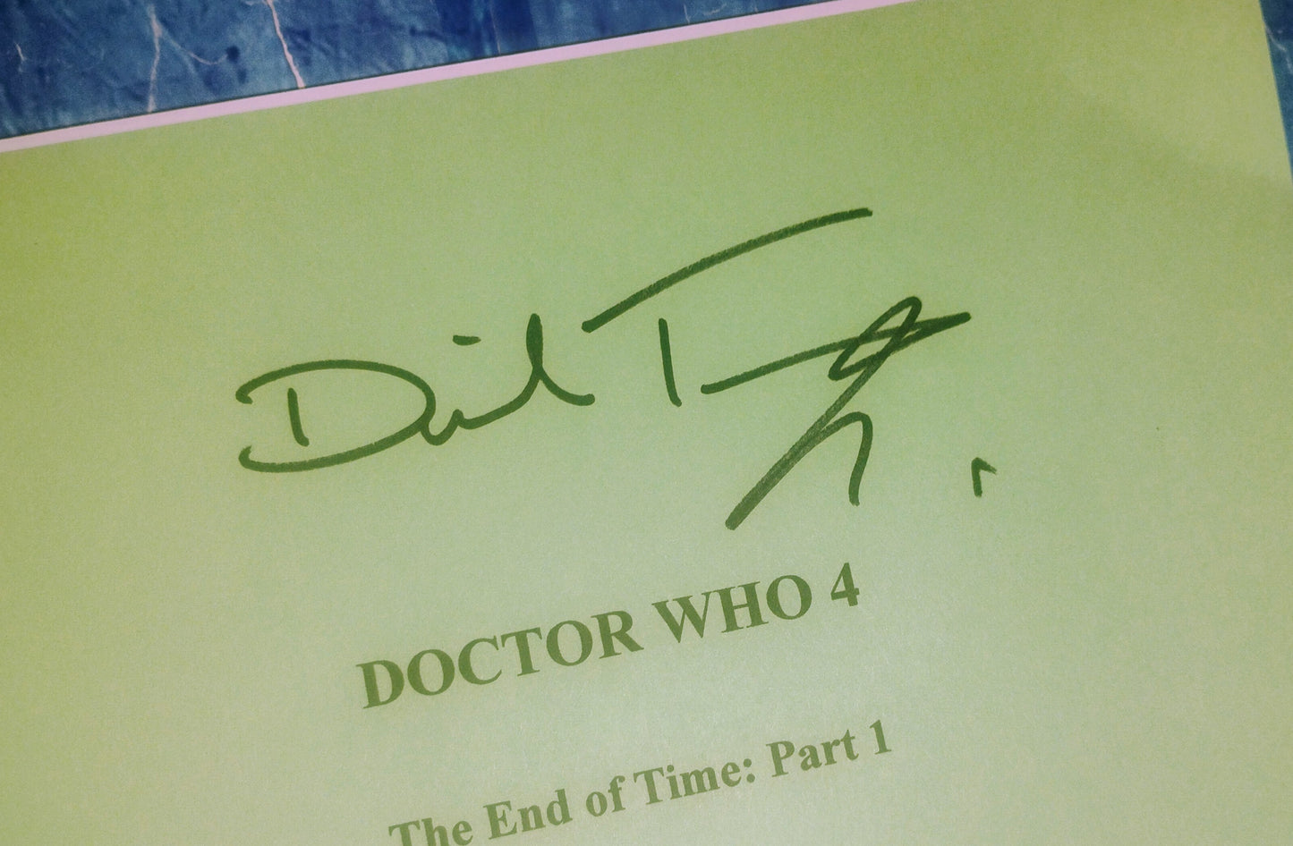 Doctor Who 4x Hand Signed Autograph Script COA David Tennant
