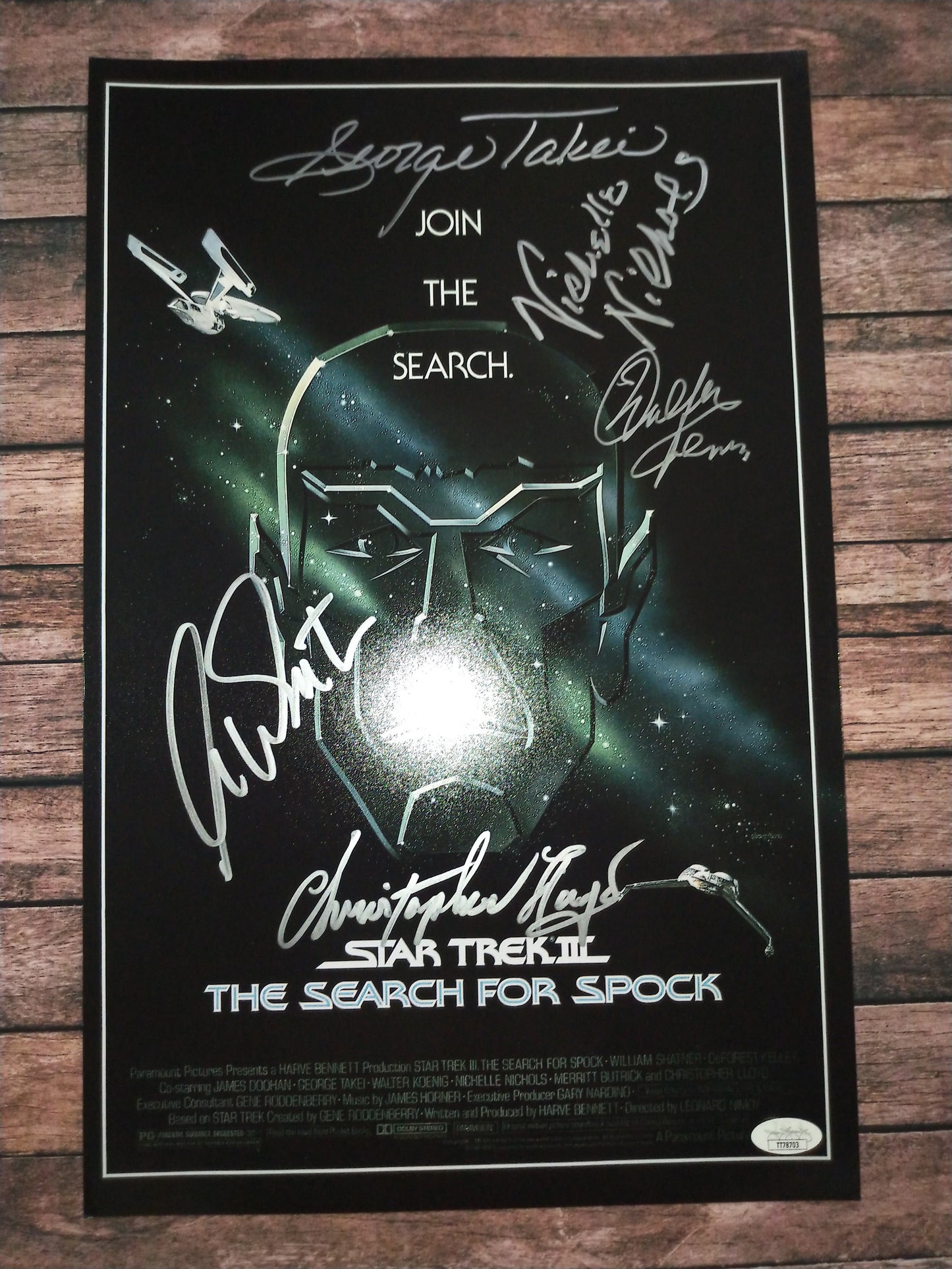 Star Trek The Search For Spock Cast Signed 11x17 Photo JSA