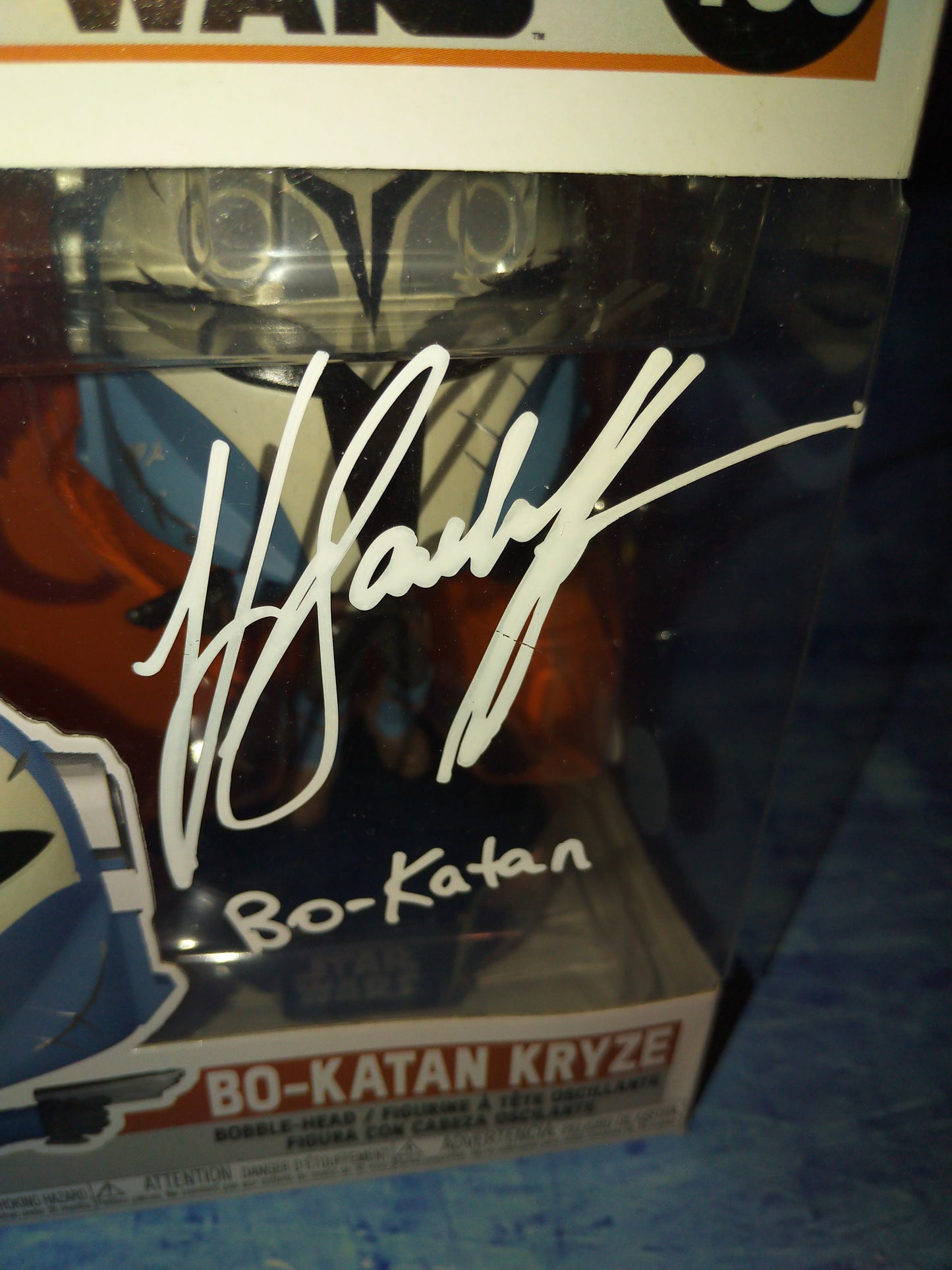 Katee Sackhoff Hand Signed Autograph Bo-Katan Funko Pop JSA Star Wars