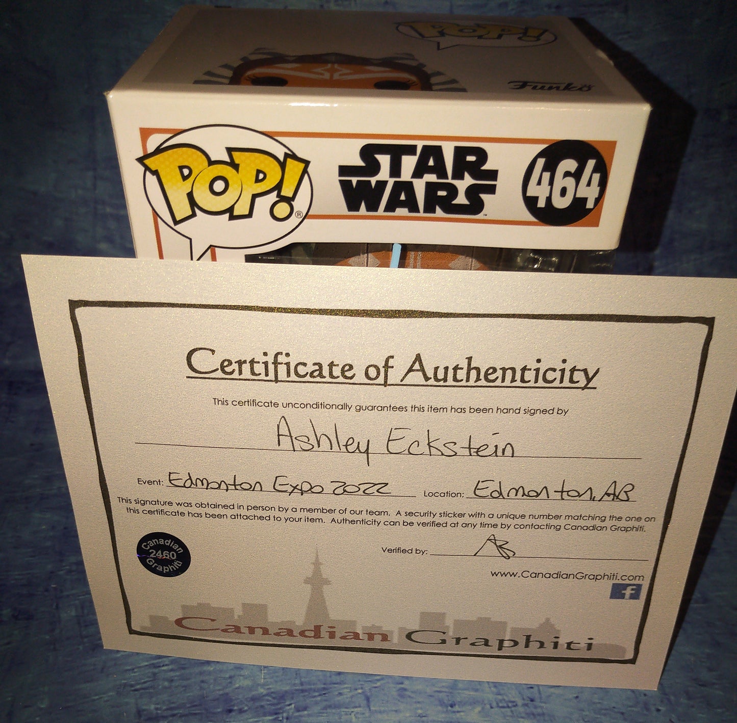 Ashley Eckstein Hand Signed Autograph Ahsoka Funko Pop Star Wars