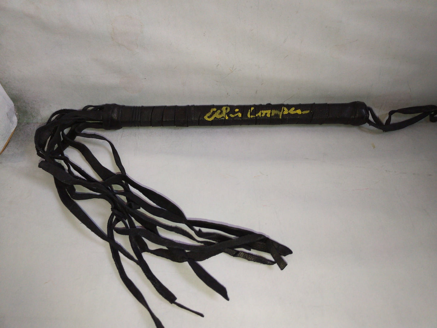 Alice Cooper Hand Signed Autograph Stage Prop Whip JSA